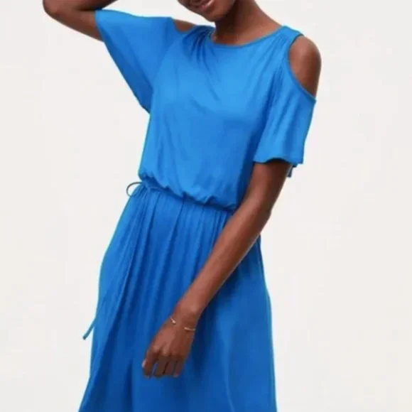 Ann Taylor | Dresses | Cold Shoulder Jersey Dress Ann Taylor Loft | Poshmark